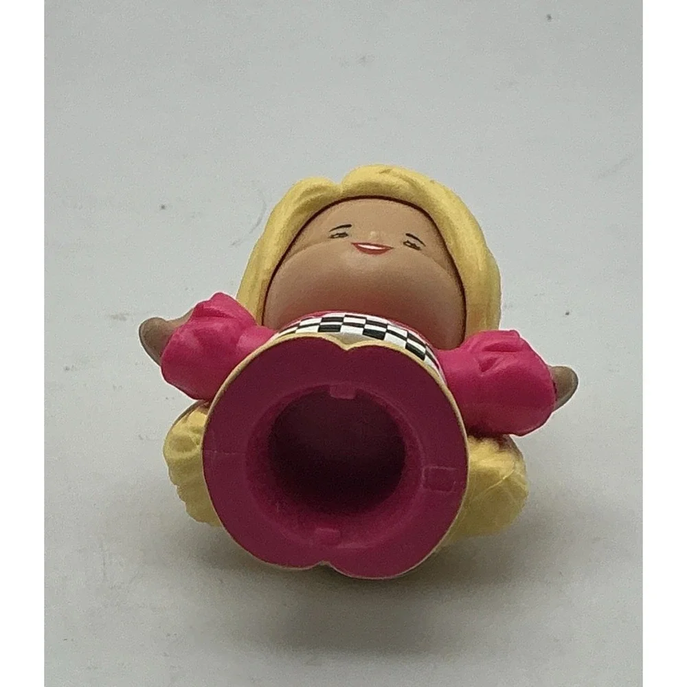 Mattel Fisher Price 2022 Little People Blonde Barbie Race Car Driver HCF59